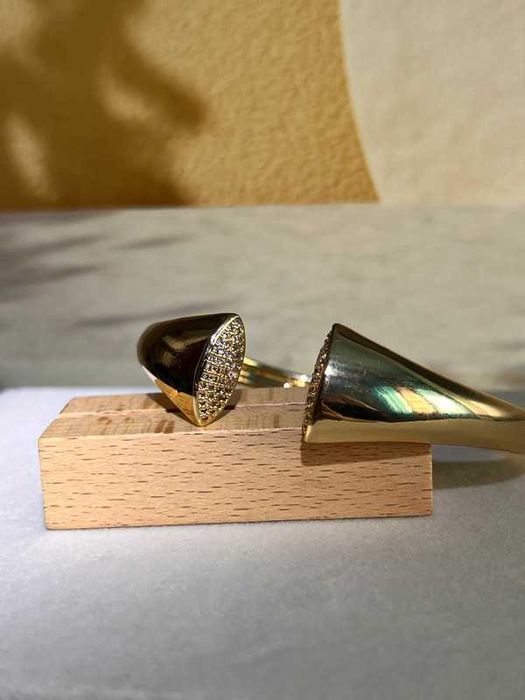 Bracelete Duplo | Banho Ouro 18K + Ródio Branco | Microzircônias