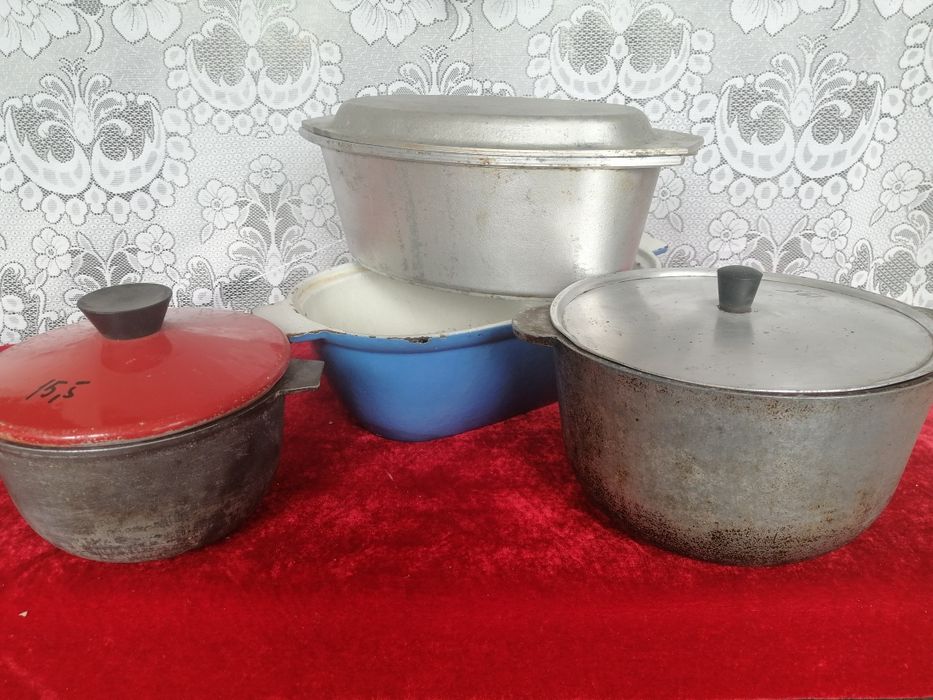Залишки каструль емальованих, чавунних, алюміневих, казани.