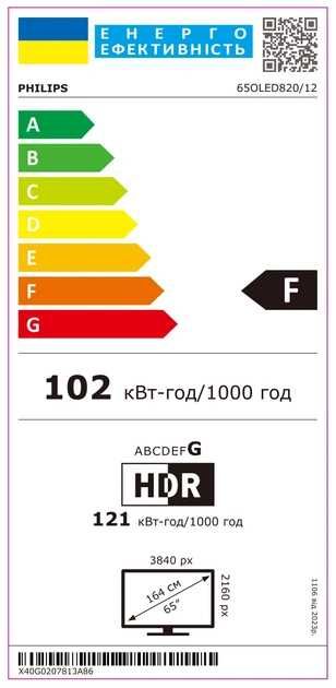 Телевізор Philips  65OLED820/12