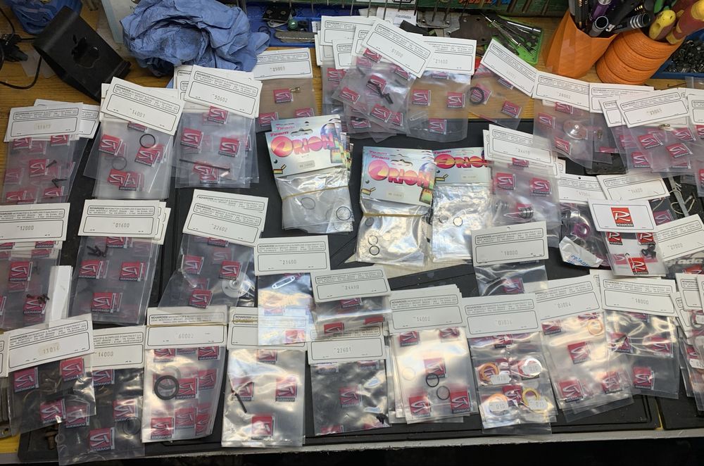 Peças rc embaladas Novarossi e Team Orion