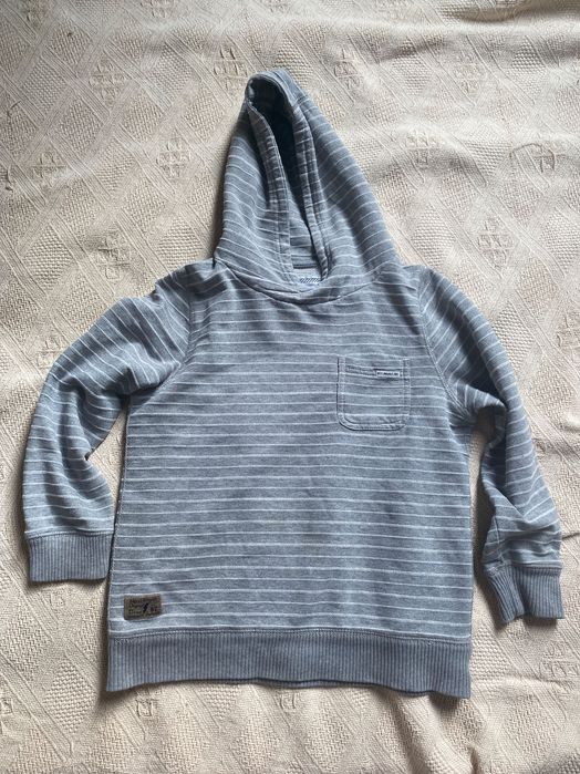 Bluza Next szara z kapturem 128