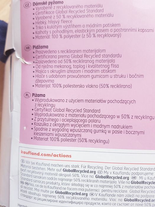 Nowa z polaru piżama damska marki Oyanda rozmiar L.