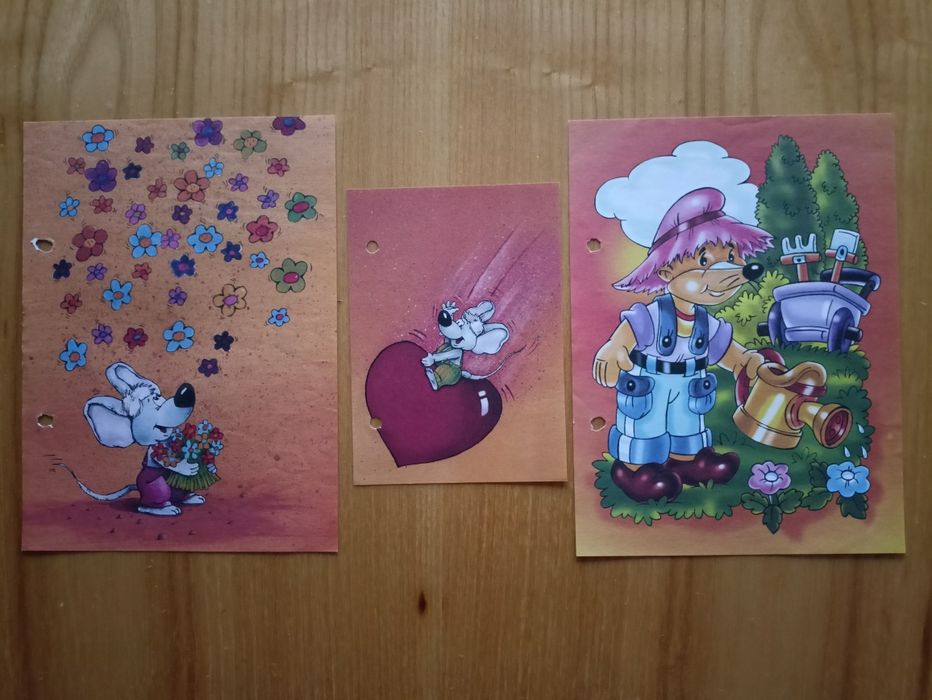 Karteczki kolekcjonerskie do segregatora różne bajki