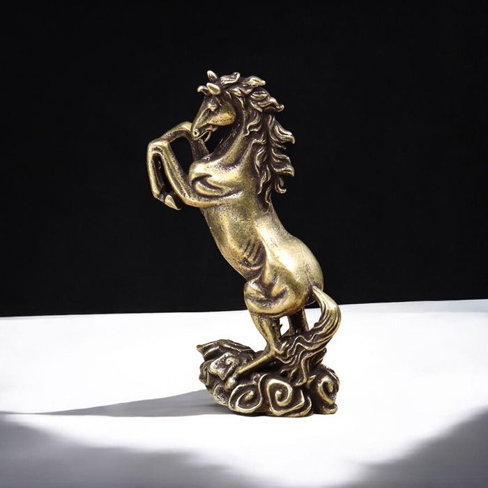 Латунна фігурка лошадки, кінь, лошадь подарунок на Новий 2026 рік
