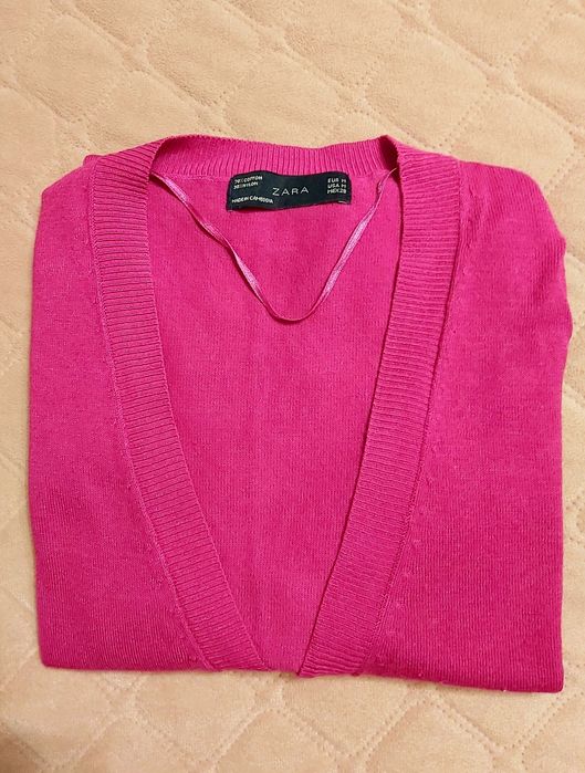 Casaco fúcsia em malha