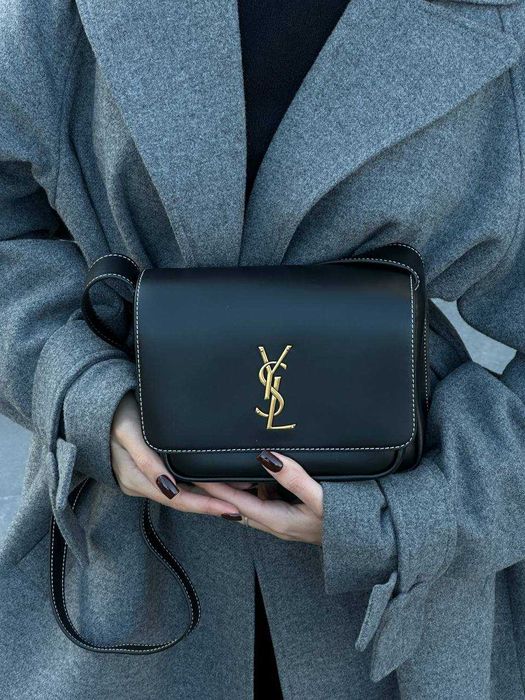 Saint Laurent Niki Besace in Leather Black Gold