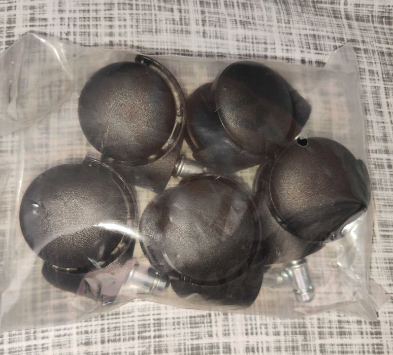 Conjunto de cinco rodas para cadeiras de escritório