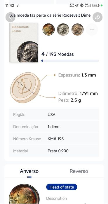Moeda U.S.A Prata