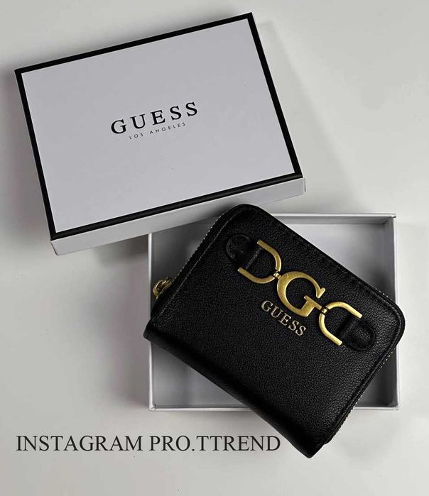 Женский кошелек Guess,черный кошелек мини