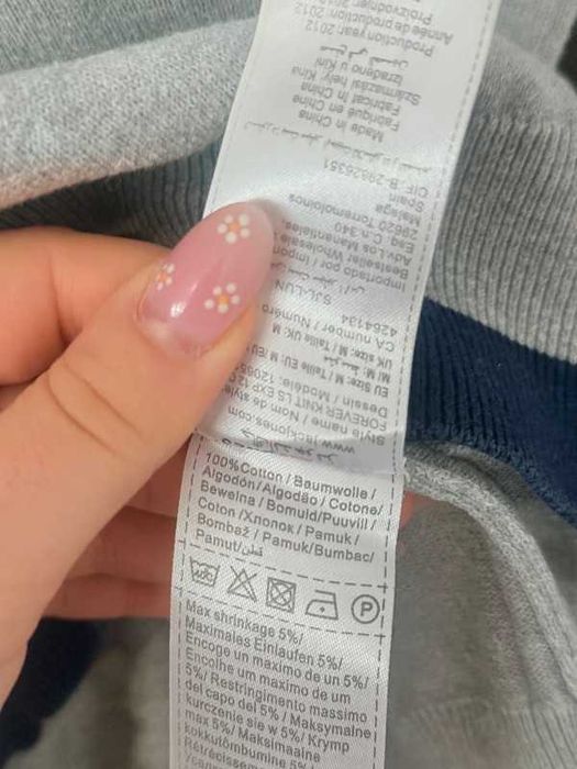 Sweter męski Jack&Jones M szary cienki elegancki bawełniany