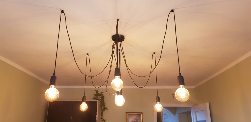Lampa wisząca na 7 żarówek