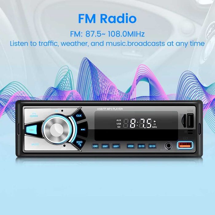 Rádio do carro do bluetooth, Leitor MP3, 1din