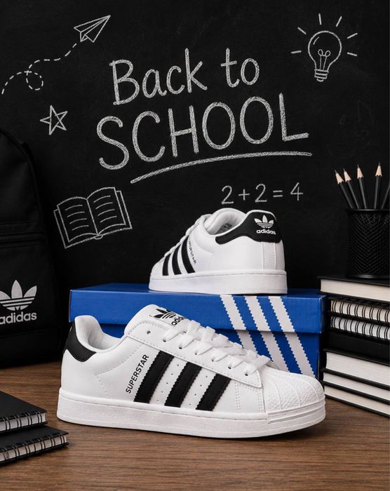 Кросовки для школы / Adidas Superstar / кожаные кроссовки / размер 35-41