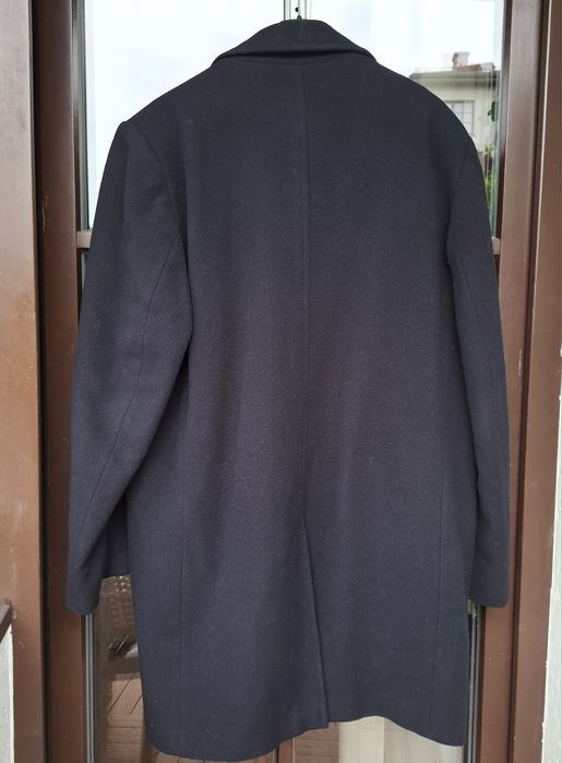 Płaszcz/ dyplomatka męski, granat flausz rozm. 50/182