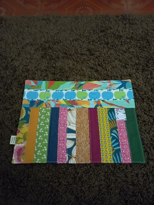 7 Individuais em Patchwork, forrados. s