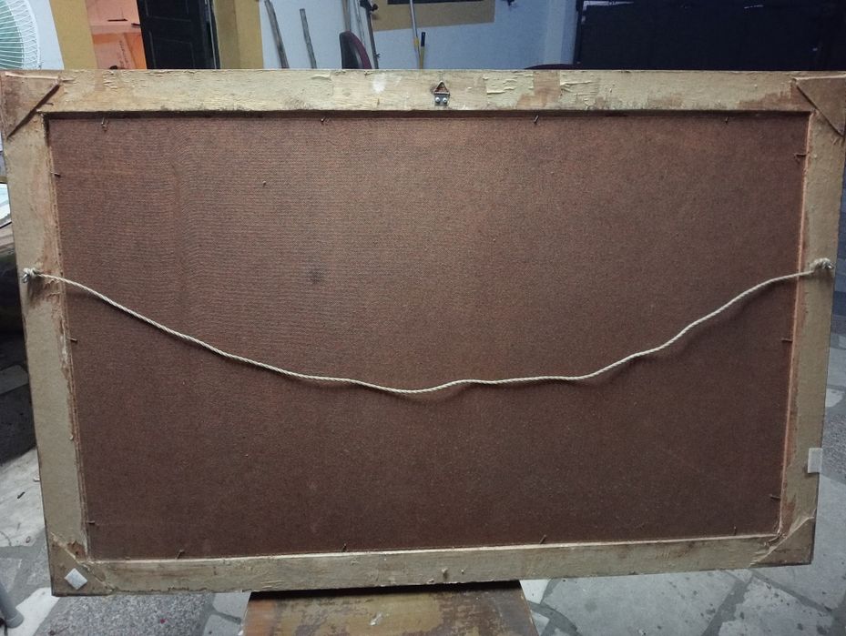 Quadro pintado tema Caça