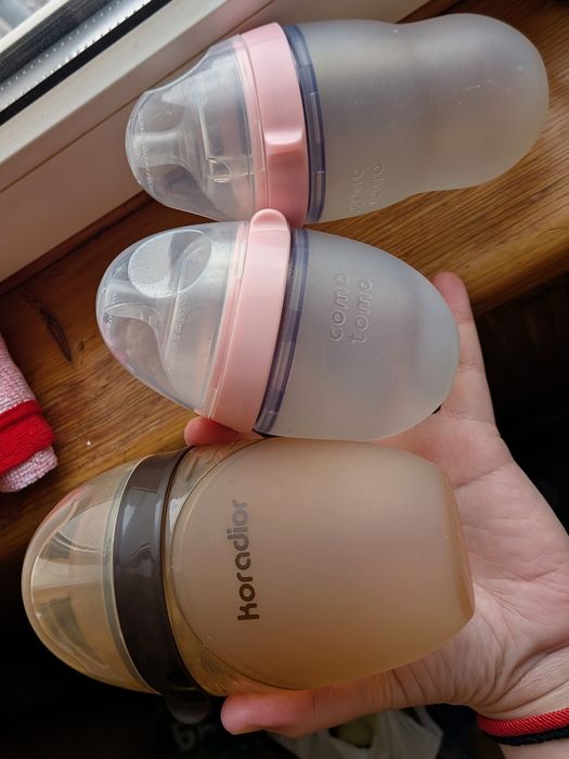 Лот пляшечка для годування Comotomo, Mommy Bag, ніблер. Ціна за все