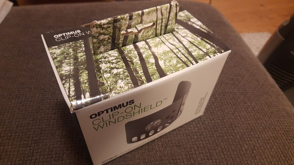 Optimus clip-on windshield pára-vento para fogão campismo bikepacking