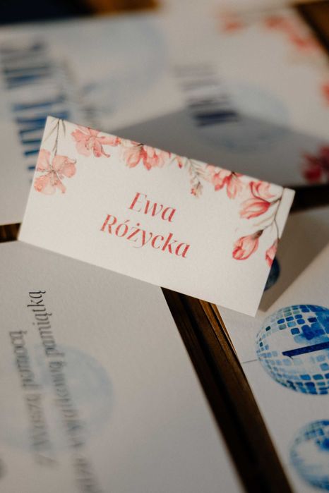 winietki na stół weselny Mammia Mia