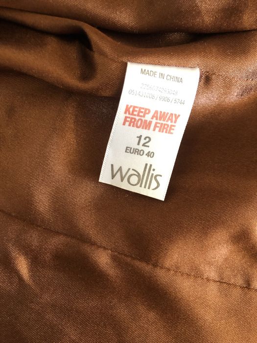 Kurtka skórzana damska Wallis rozmiar 40 brązowa