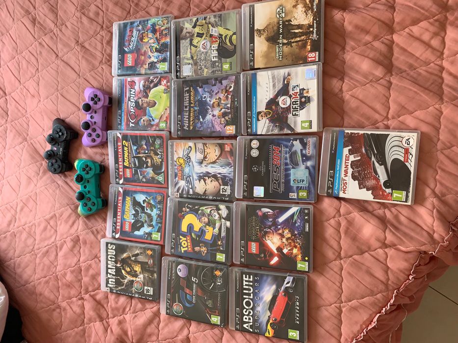 PS3 Console with 18 Games and 3 Controllers64729966521219123