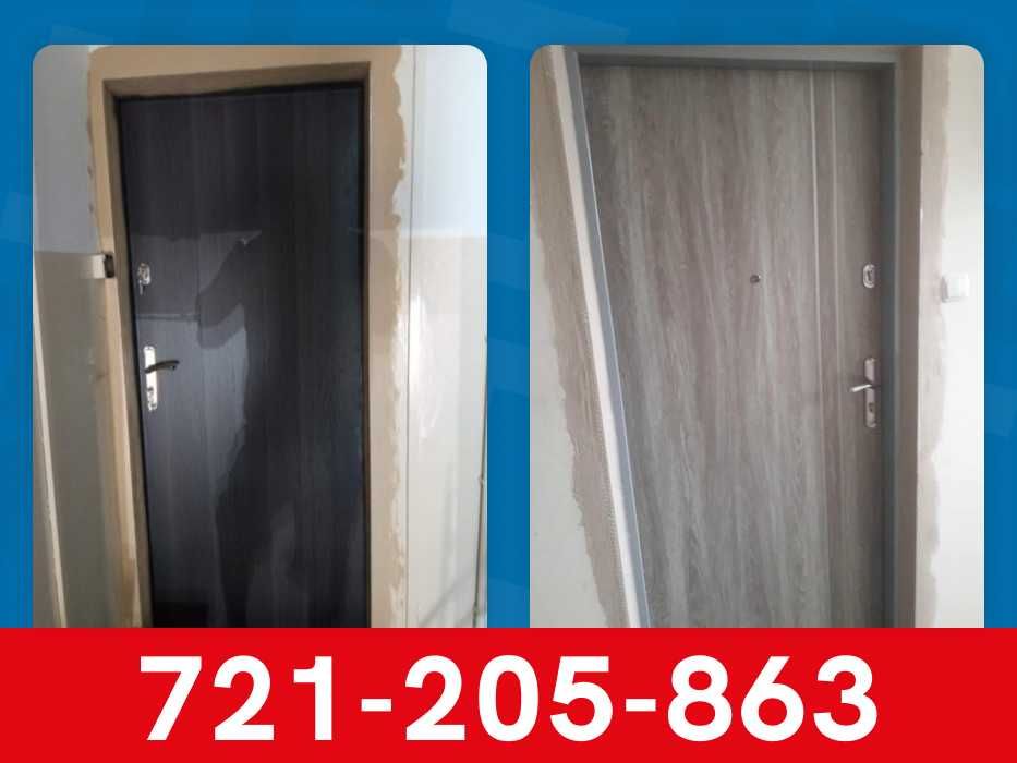 Wejściowe drzwi zewnętrzne z montażem do mieszkania AKUSTYCZNE bloki