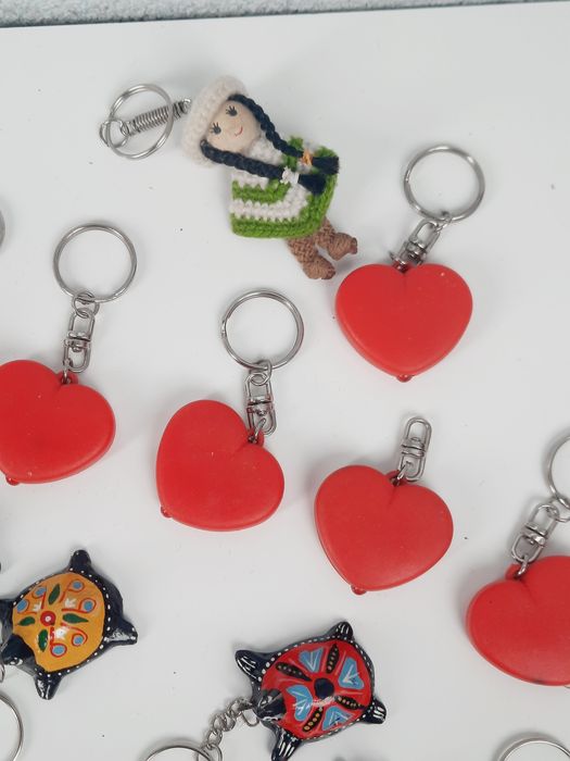 Брелок для ключей. Сердце. Черепашки.