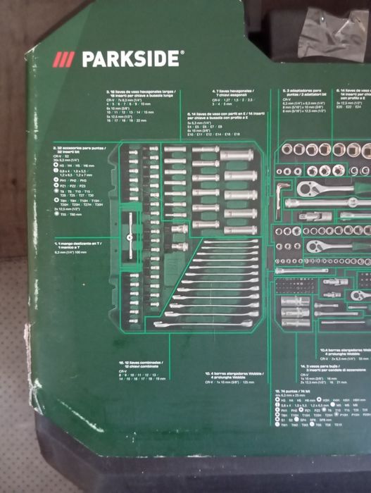 Mala de ferramentas Parkside 216 peças