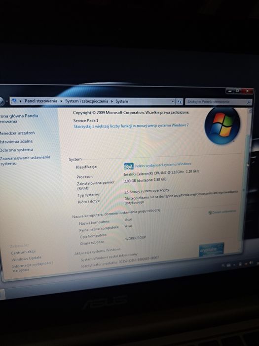 Netbook ASUS F201E 11,6 Cala  2,00 GB 320 GB