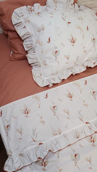 Розпродаж! Односпальна Постільна білизна з рюшами 100 % бав підліткова