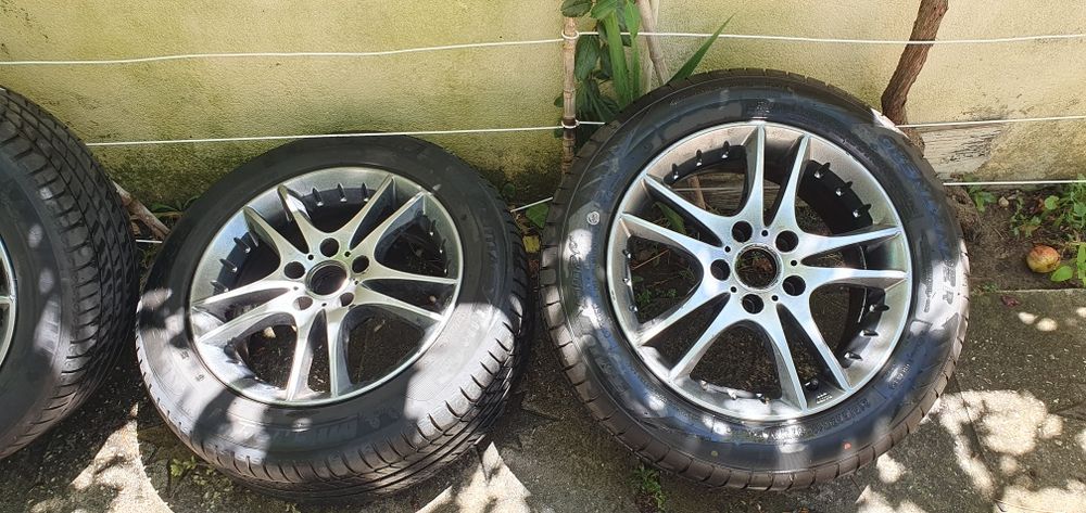 4 jantes 16 aez furacao 5x112 com 2 pneus novos