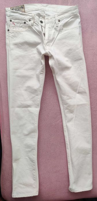 Spodnie Polo Ralph Lauren jak nowe oryginalne męskie białe jeansowe