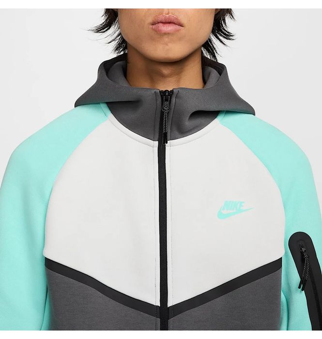 Оригінал! Зіп Худі Nike Tech Fleece (м`ятно-сіре) (L) Новий з бірками!