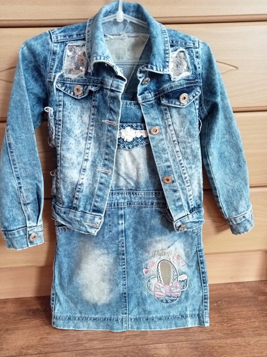 Джинсовий сарафанчик, піджачок 104
