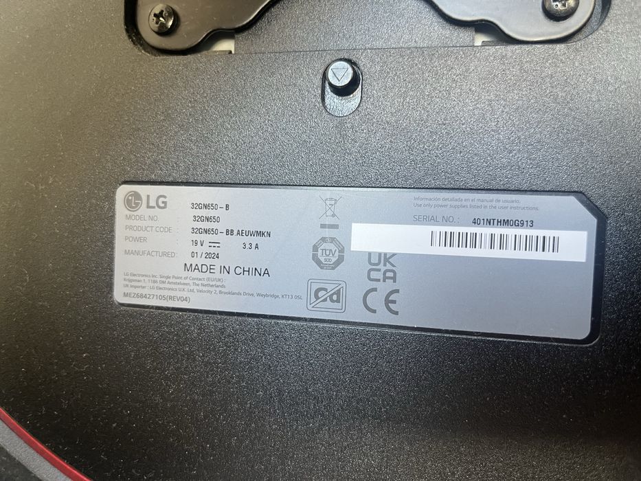 LG Monitor 32GN650-B 32 Hz165 1ms , monitor arm