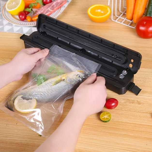 Вакуумный упаковщик вакуматор для продуктов с пакетами 35 шт