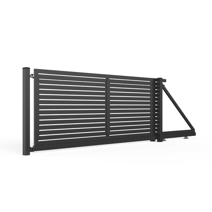 Brama przesuwna palisadowa aluminiowa pozioma ASTRAL 80