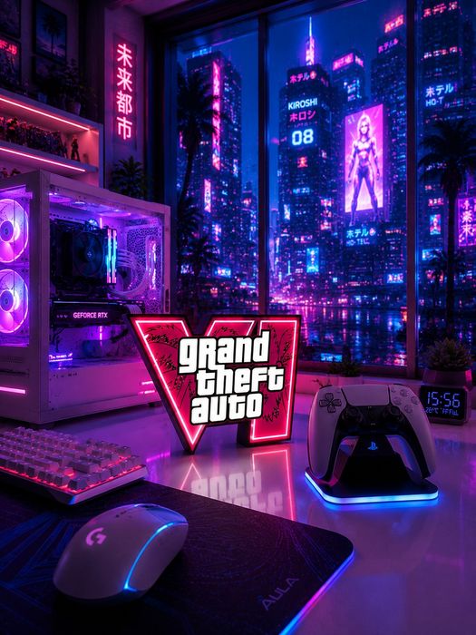 Світильник у вигляді GTA 6 (лайтбокс)