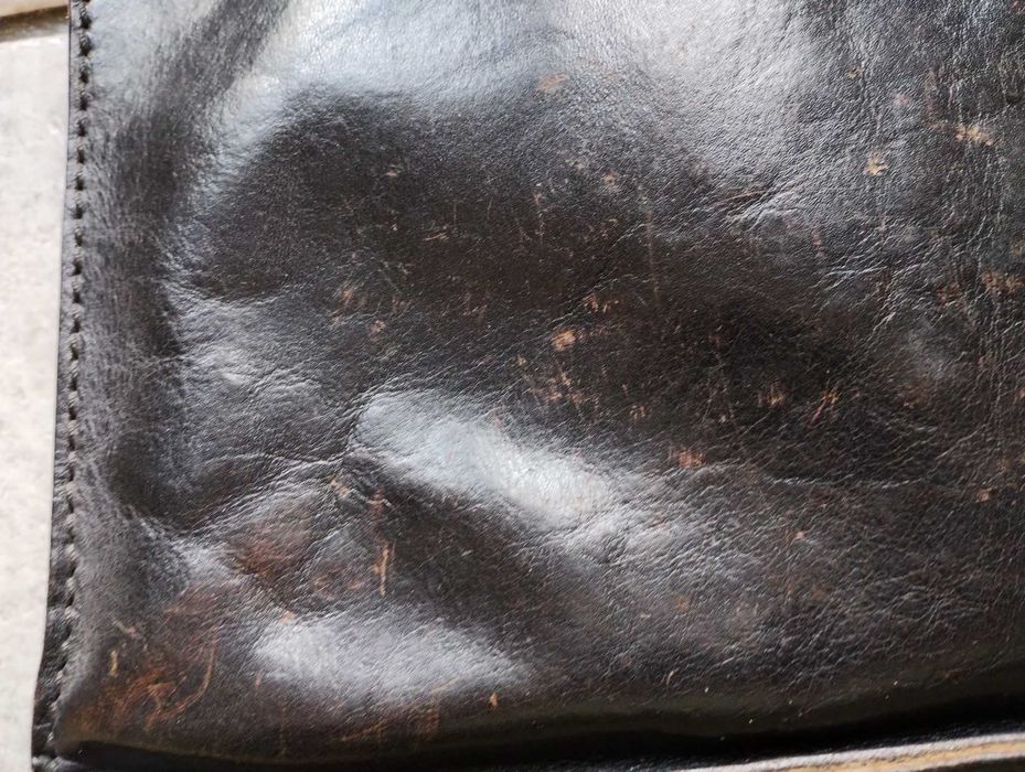 Aktówka męska czarna skórzana