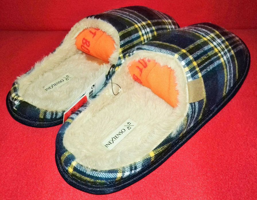 Bambosze męskie nowe ciepłe kapcie 41