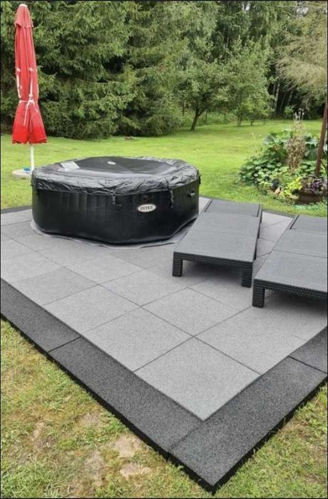 Płyty gumowe na balkon taras ochronne 50x50cm 20 mm