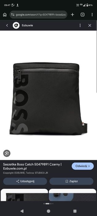 Saszetka BOSS Czarna 50479891