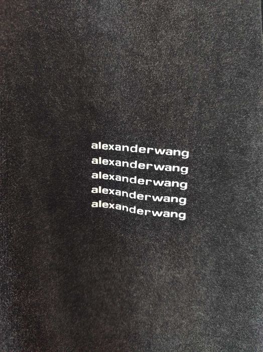 Футболка Alexander Wang Acid Wash Tee In High Twist Jersey