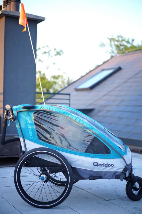 Przyczepka rowerowa Qeridoo Sportrex 2 (2 dzieci) - bardzo dobry stan