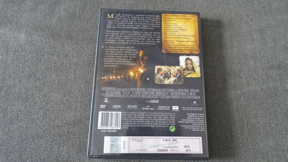 DVD A Vila - The Village 2004 . Suspense . RARO