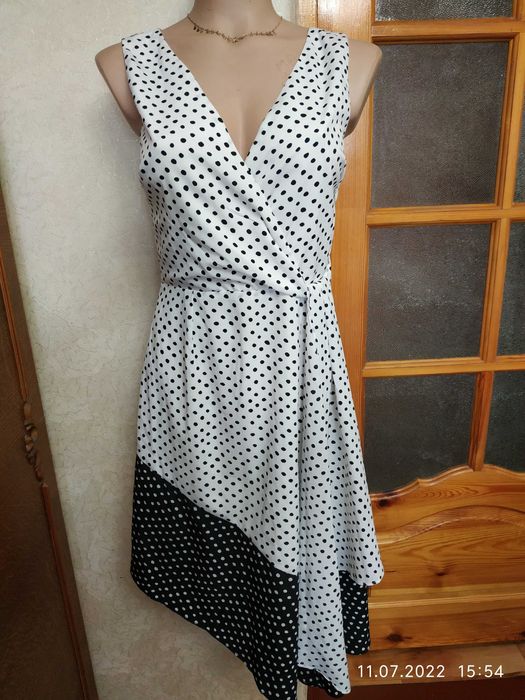 Шифонова чорно-біла сукня Lavish Alice UK10_44р для подружок нареченої