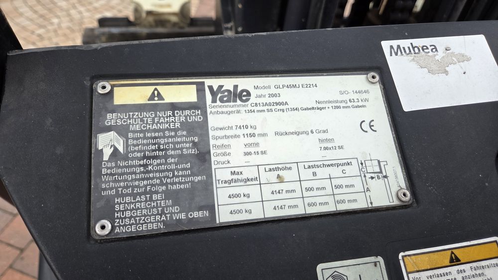 YALE GLP45MJ 2003 ROK  4,5 Tony
