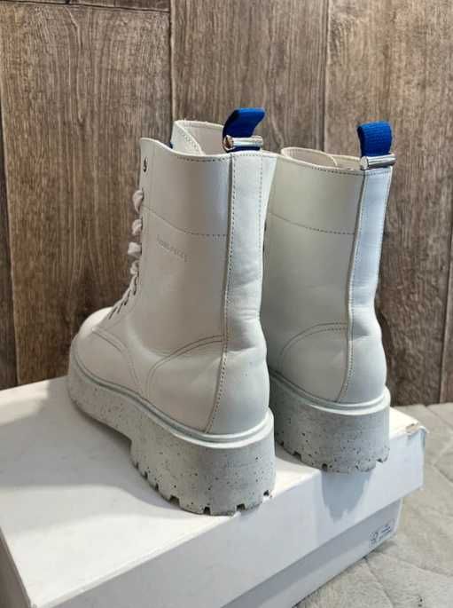 Białe skórzane botki damskie Filling Pieces Jenn 40