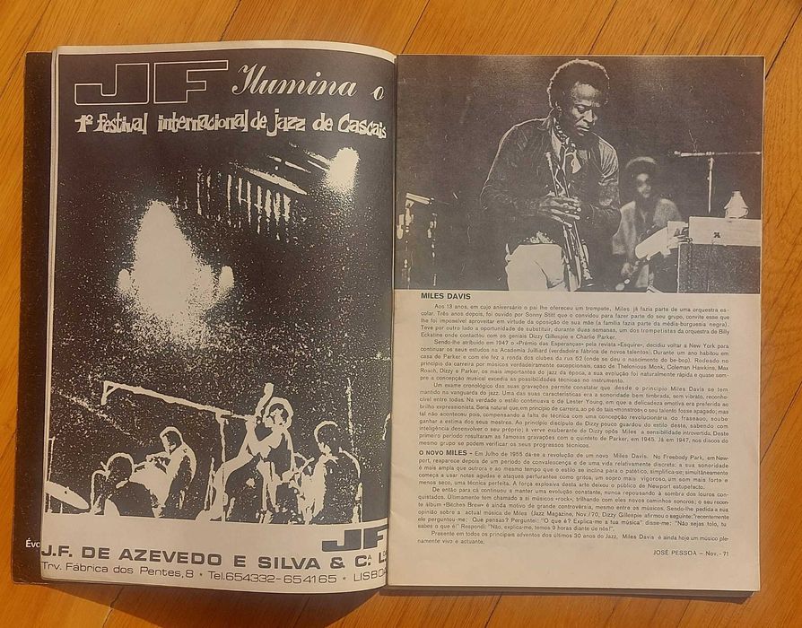 Cascais Jazz | 1971 | Programa original | Miles Davis, etc.