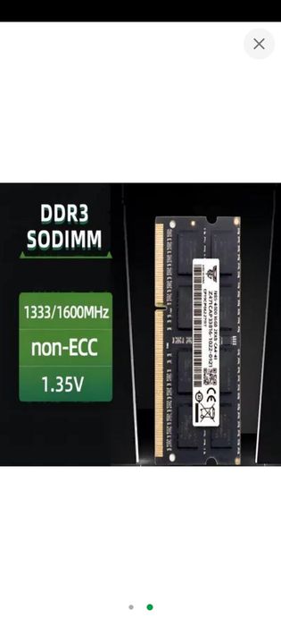 Оперативна пам'ять для ноутбука DDR3L 8 GB 1600 МГц Ноутбучна оператив